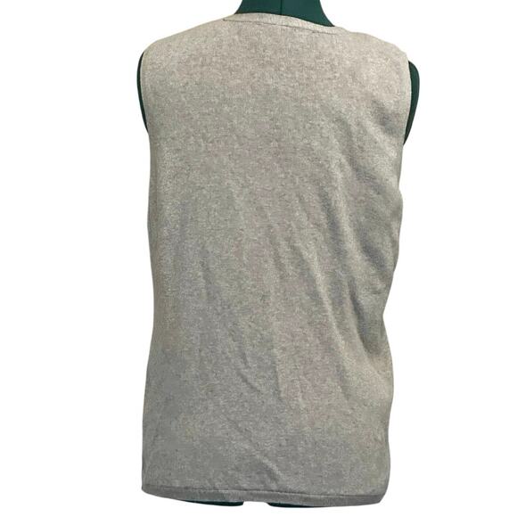 Norma Kamalie Gray Button Up Sweater Vest | Grandpa Vibes | women’s Size Medium - Picture 4 of 7